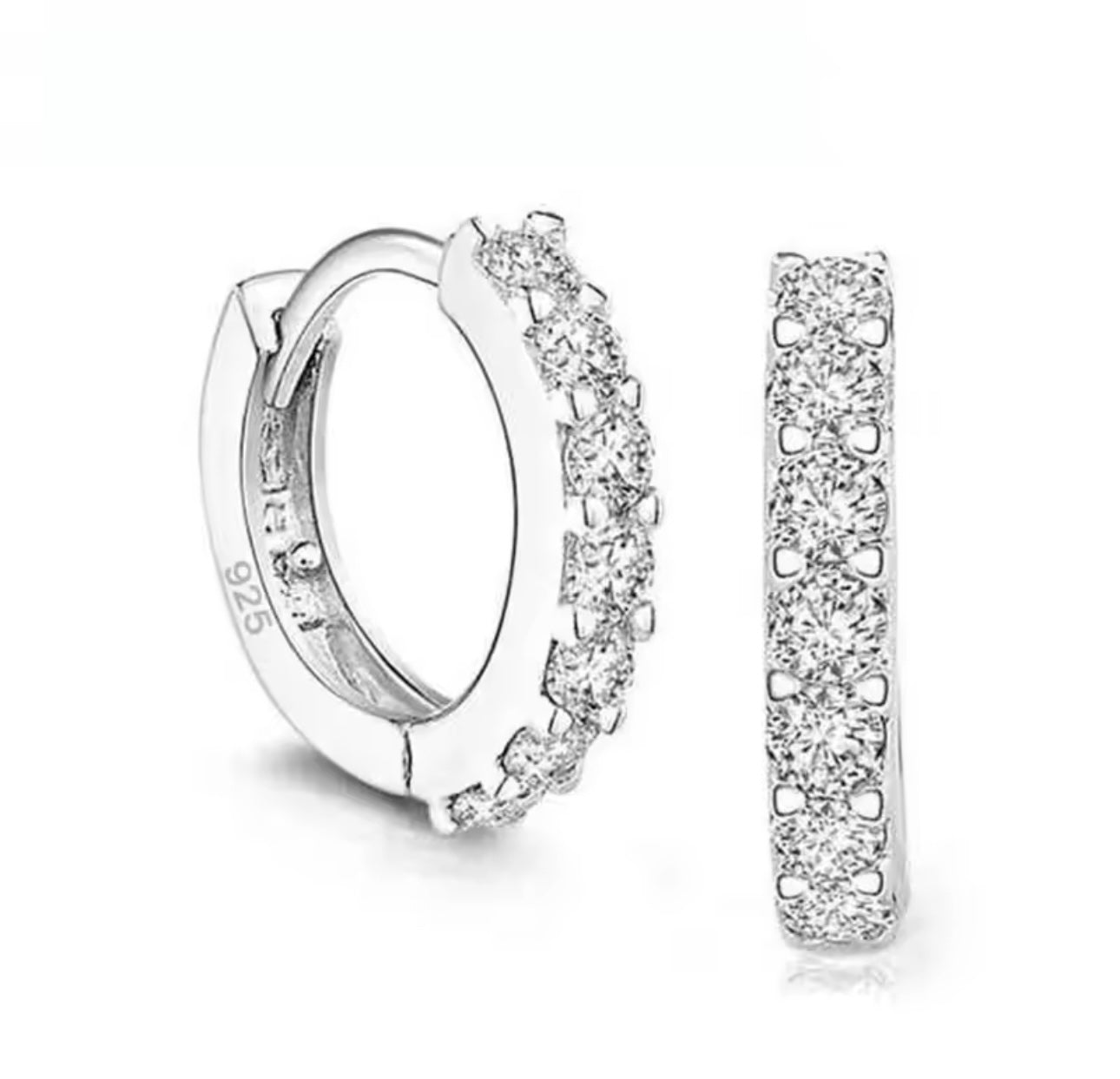 Crystal hoop earrings